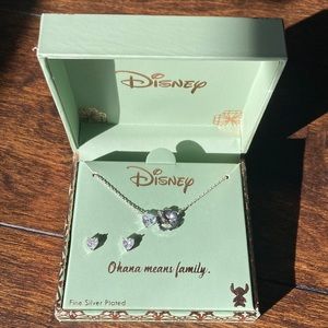 Disney necklace and earrings set